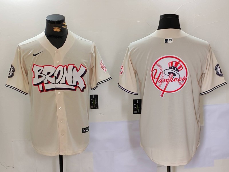 Men's New York Yankees Blank Cream The Bronx Graffiti V2 Vapor Limited Stitched Baseball Jersey 5 Men's New York Yankees Blank Cream The Bronx Graffiti V2 Vapor Limited Stitched Baseball Jersey 5