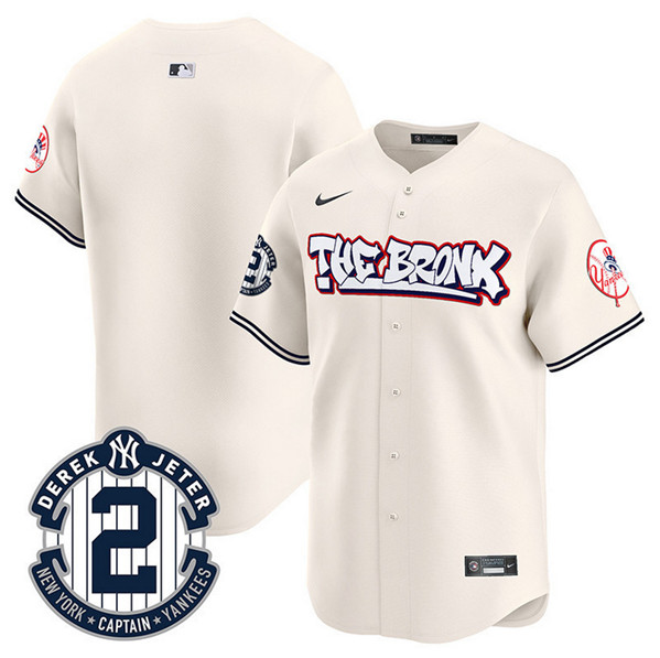 Men's New York Yankees Blank Cream The Bronx Graffiti V2 Vapor Limited Stitched Baseball Jersey Men's New York Yankees Blank Cream The Bronx Graffiti V2 Vapor Limited Stitched Baseball Jersey