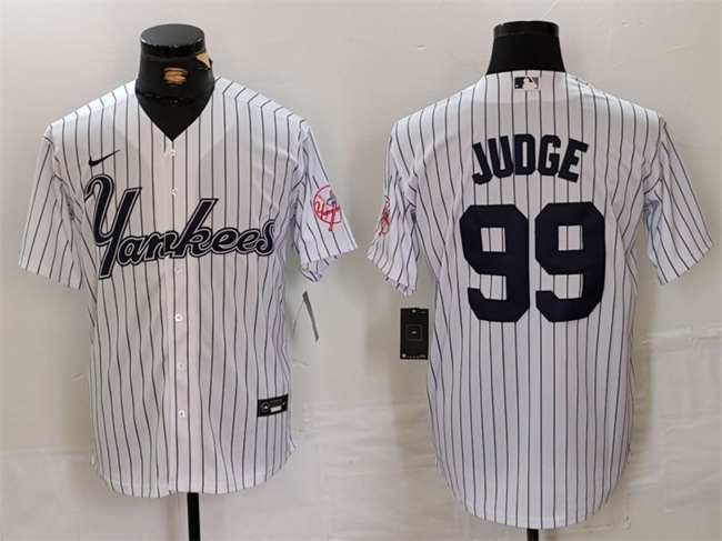 Men's New York Yankees #99 Aaron Judge White Cool Base Stitched Baseball Jersey Men's New York Yankees #99 Aaron Judge White Cool Base Stitched Baseball Jersey