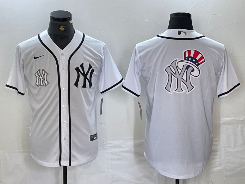 Men's New York Yankees White Team Big Logo Cool Base Stitched Baseball Jersey 22 Men's New York Yankees White Team Big Logo Cool Base Stitched Baseball Jersey 22