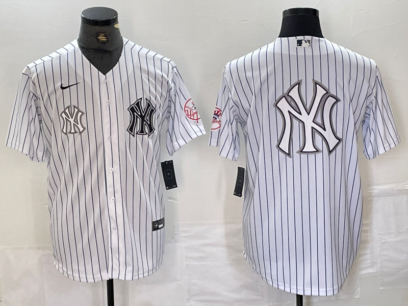 Men's New York Yankees White Team Big Logo Cool Base Stitched Baseball Jersey 21 Men's New York Yankees White Team Big Logo Cool Base Stitched Baseball Jersey 21