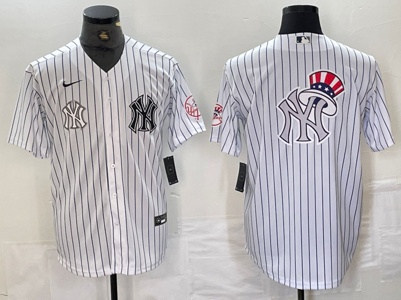 Men's New York Yankees White Team Big Logo Cool Base Stitched Baseball Jersey 10 Men's New York Yankees White Team Big Logo Cool Base Stitched Baseball Jersey 10