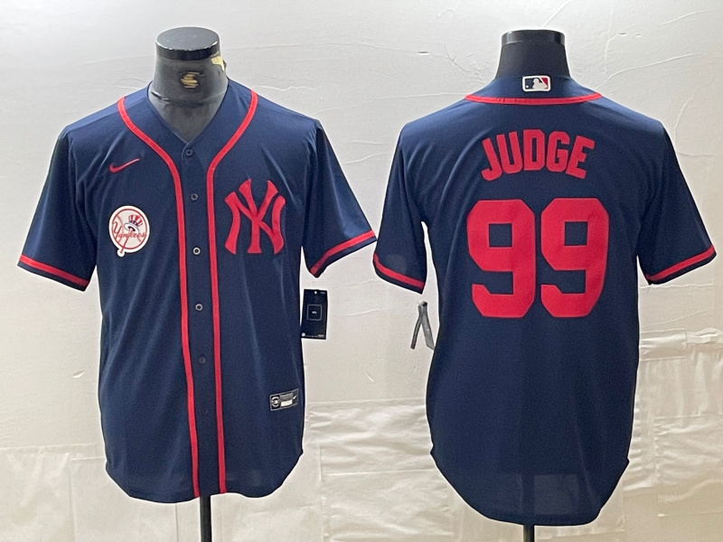 Men's New York Yankees #99 Aaron Judge Navy Cool Base Stitched Baseball Jersey Men's New York Yankees #99 Aaron Judge Navy Cool Base Stitched Baseball Jersey