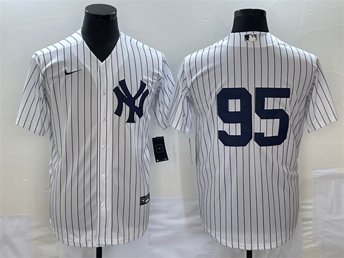 Men's New York Yankees #95 Oswaldo Cabrera White Stitched Jersey Men's New York Yankees #95 Oswaldo Cabrera White Stitched Jersey