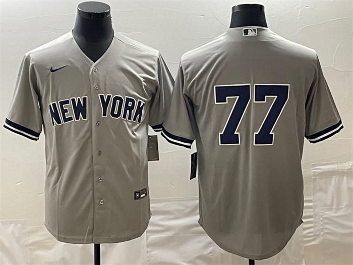 Men's New York Yankees #77 Clint Frazier Gray Cool Base Stitched Jersey Men's New York Yankees #77 Clint Frazier Gray Cool Base Stitched Jersey