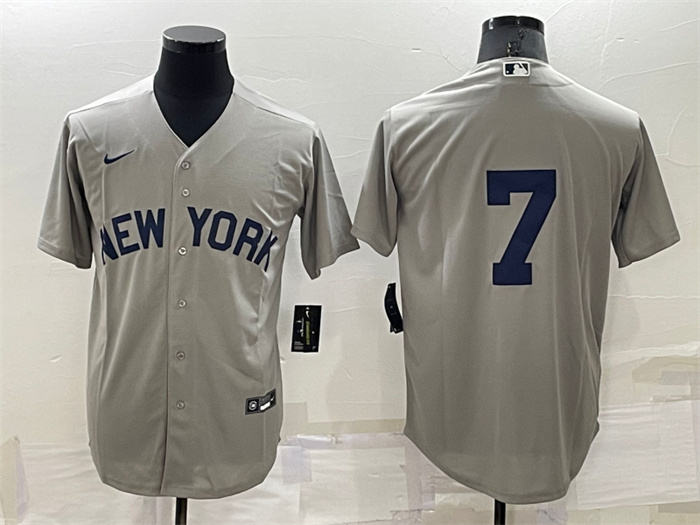 Men's New York Yankees #7 Mickey Mantle Grey Field Of Dreams Cool Base Stitched Baseball Jersey Men's New York Yankees #7 Mickey Mantle Grey Field Of Dreams Cool Base Stitched Baseball Jersey