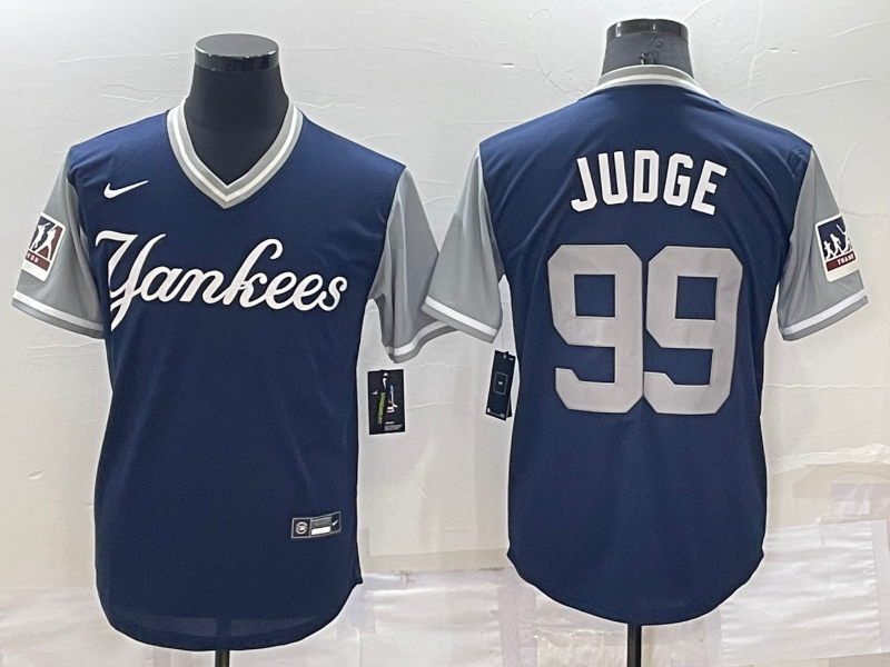 Men's New York Yankees #99 Aaron Judge Navy Stitched Baseball Jersey Men's New York Yankees #99 Aaron Judge Navy Stitched Baseball Jersey
