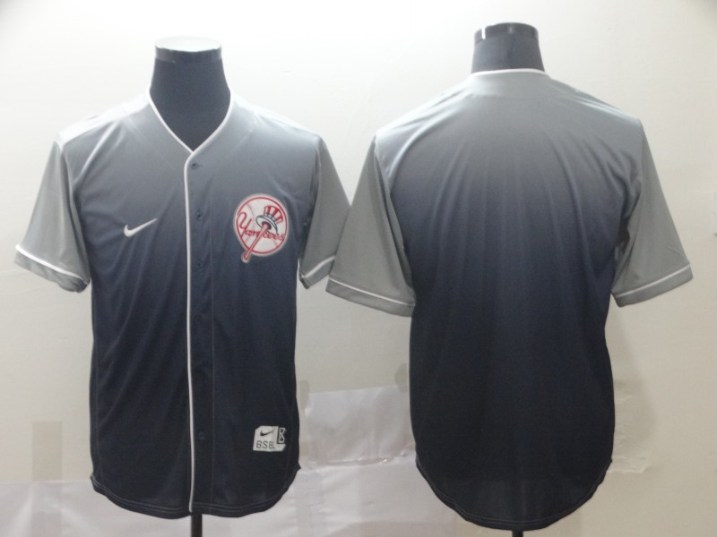 Yankees Blank Gray Drift Fashion Jersey Yankees Blank Gray Drift Fashion Jersey