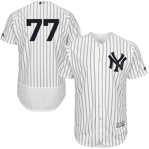 Yankees #77 Clint Frazier White Strip Flexbase Authentic Collection Stitched Baseball Jersey Yankees #77 Clint Frazier White Strip Flexbase Authentic Collection Stitched Baseball Jersey