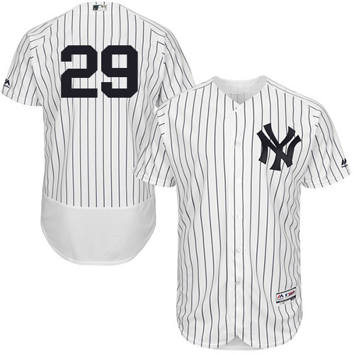 Yankees #29 Todd Frazier White Strip Flexbase Authentic Collection Stitched MLB Jersey Yankees #29 Todd Frazier White Strip Flexbase Authentic Collection Stitched MLB Jersey
