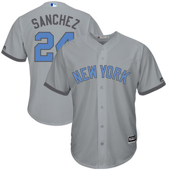 Men's New York Yankees Gary Sanchez Majestic Gray Father's Day Cool Base Replica Jersey Men's New York Yankees Gary Sanchez Majestic Gray Father's Day Cool Base Replica Jersey
