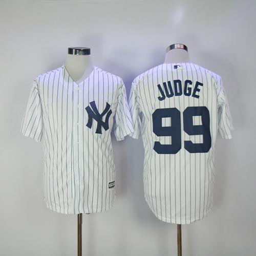 Yankees #99 Aaron Judge White Strip New Cool Base Stitched MLB Jersey Yankees #99 Aaron Judge White Strip New Cool Base Stitched MLB Jersey