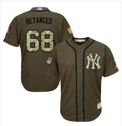 Yankees #68 Dellin Betances Green Salute to Service Stitched MLB Jersey