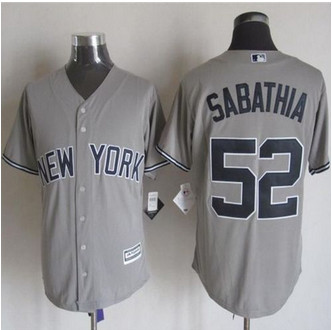 New York Yankees #52 C.C. Sabathia Grey New Cool Base Stitched Baseball Jersey New York Yankees #52 C.C. Sabathia Grey New Cool Base Stitched Baseball Jersey
