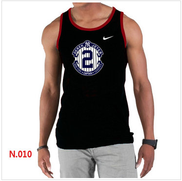 New Derek Jeter New York Yankees Official Final Season Commemorative Logo men Tank Top Black New Derek Jeter New York Yankees Official Final Season Commemorative Logo men Tank Top Black