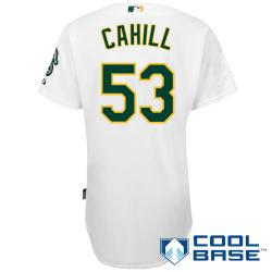 MLB Oakland Athletics 53# Trevor Cahill white MLB Oakland Athletics 53# Trevor Cahill white