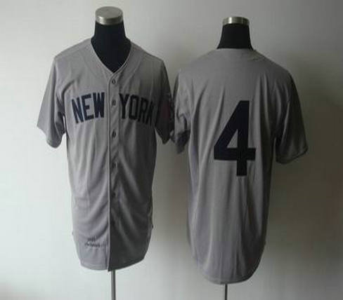 New York Yankees 4 Lou Gehrig grey jerseys New York Yankees 4 Lou Gehrig grey jerseys
