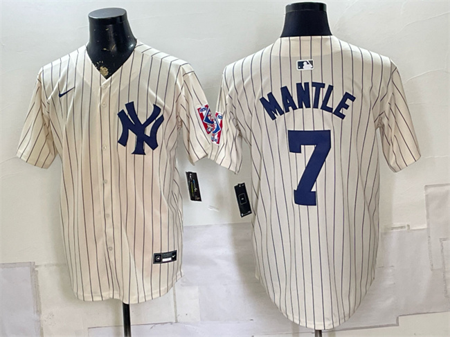 Men's New York Yankees #7 Mickey Mantle Cream 2026 Field of Dreams Stadium Stitched Baseball Jersey