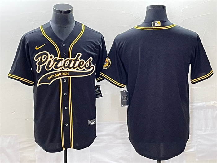 Men's Pittsburgh Pirates Blank Black Cool Base Stitched Baseball Jersey Men's Pittsburgh Pirates Blank Black Cool Base Stitched Baseball Jersey
