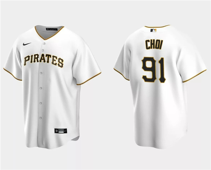 Men's Pittsburgh Pirates #91 Ji Man Choi White Cool Base Stitched Baseball Jersey Men's Pittsburgh Pirates #91 Ji Man Choi White Cool Base Stitched Baseball Jersey