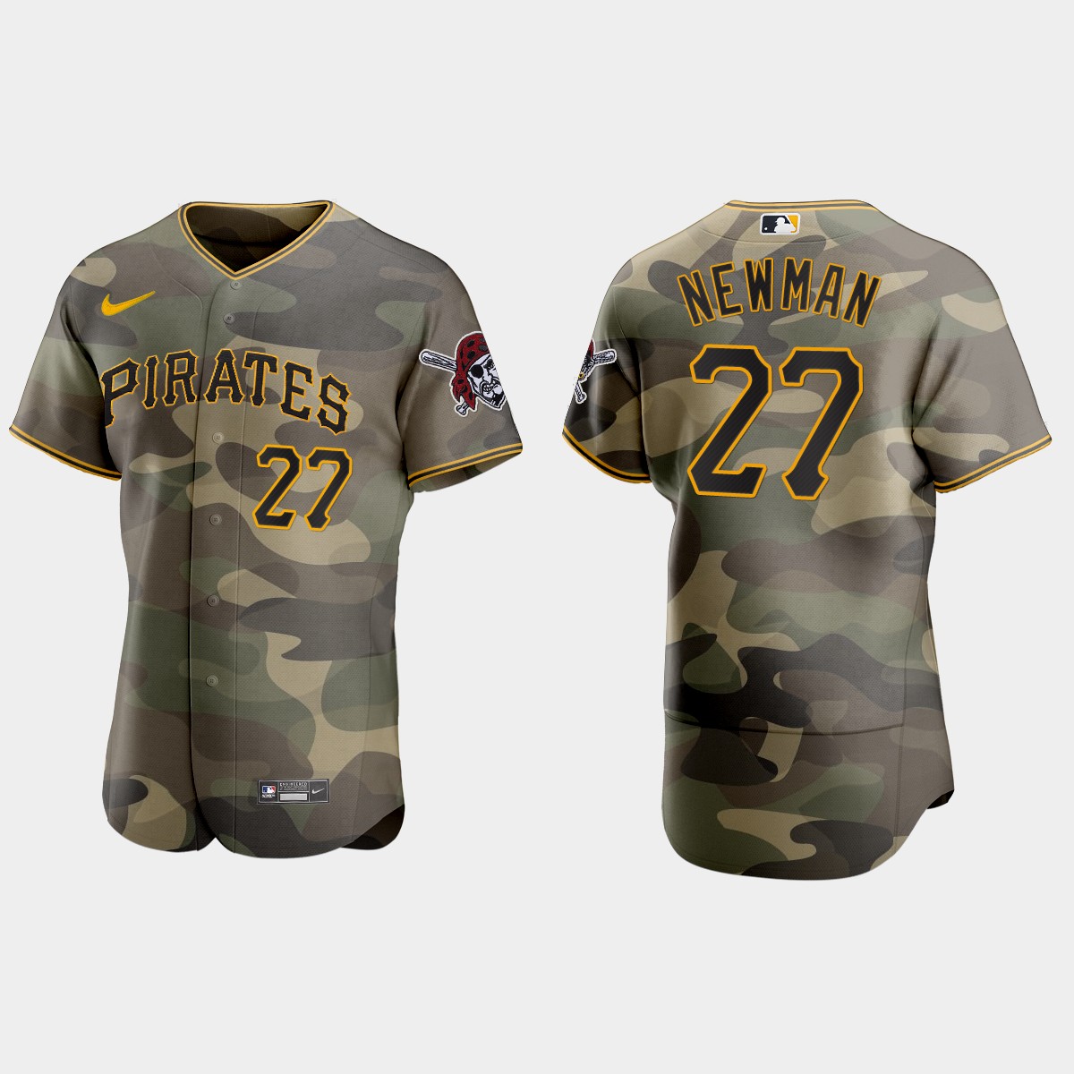 Pittsburgh Pirates #27 Kevin Newman Men's Nike 2021 Armed Forces Day Authentic MLB Jersey -Camo Pittsburgh Pirates #27 Kevin Newman Men's Nike 2021 Armed Forces Day Authentic MLB Jersey -Camo