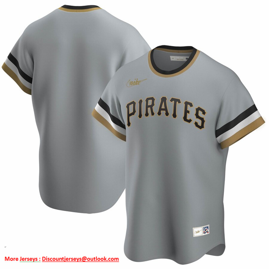 Pittsburgh Pirates Nike Road Cooperstown Collection Team MLB Jersey Gray Pittsburgh Pirates Nike Road Cooperstown Collection Team MLB Jersey Gray