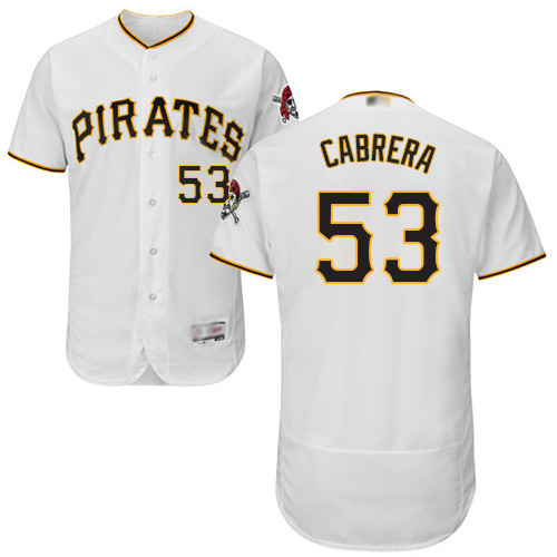 Pirates #53 Melky Cabrera White Flexbase Authentic Collection Stitched Baseball Jersey Pirates #53 Melky Cabrera White Flexbase Authentic Collection Stitched Baseball Jersey