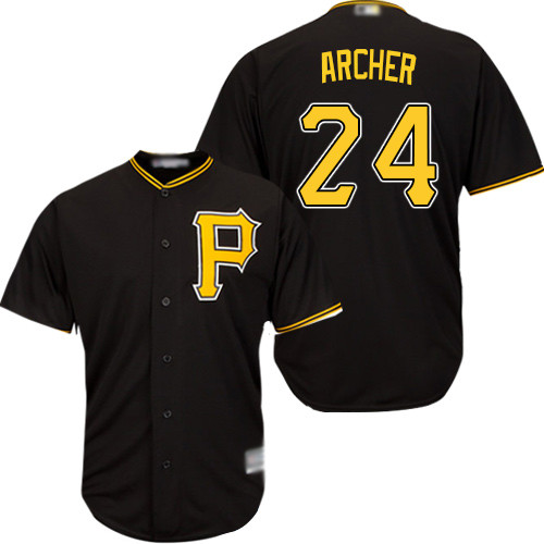 Pirates #24 Chris Archer Black New Cool Base Stitched Baseball Jersey Pirates #24 Chris Archer Black New Cool Base Stitched Baseball Jersey