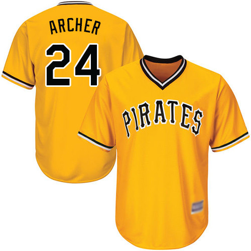 Pirates #24 Chris Archer Gold New Cool Base Stitched Baseball Jersey Pirates #24 Chris Archer Gold New Cool Base Stitched Baseball Jersey