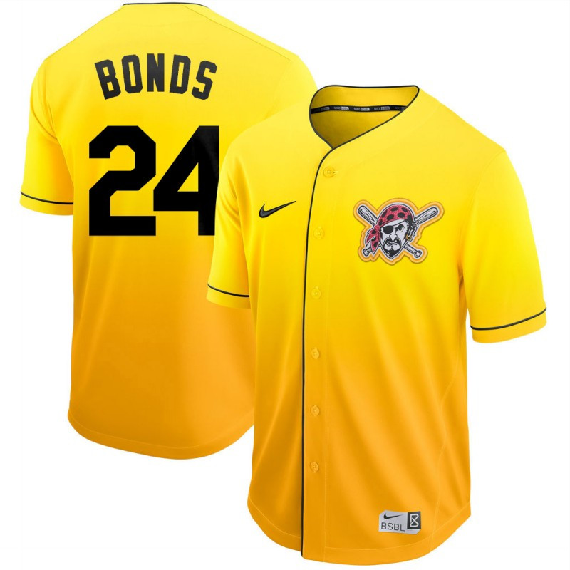 Pirates 24 Barry Bonds Yellow Drift Fashion Jersey Pirates 24 Barry Bonds Yellow Drift Fashion Jersey