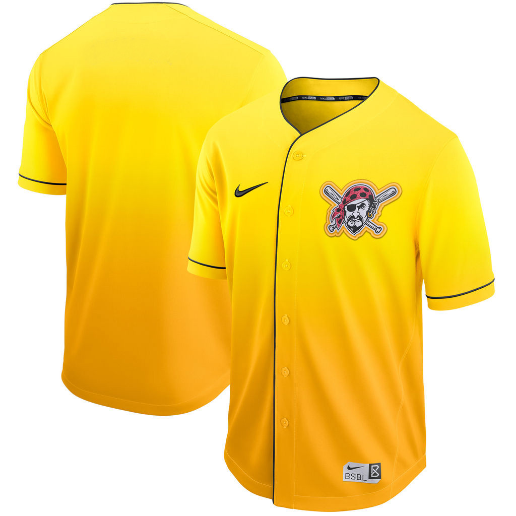 Pirates Blank Yellow Drift Fashion Jersey Pirates Blank Yellow Drift Fashion Jersey