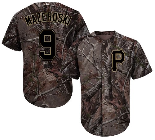 Pirates #9 Bill Mazeroski Camo Realtree Collection Cool Base Stitched Baseball Jersey Pirates #9 Bill Mazeroski Camo Realtree Collection Cool Base Stitched Baseball Jersey