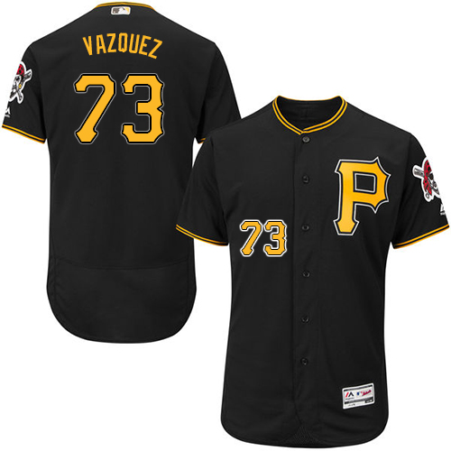 Pirates #73 Felipe Vazquez Black Flexbase Authentic Collection Stitched Baseball Jersey Pirates #73 Felipe Vazquez Black Flexbase Authentic Collection Stitched Baseball Jersey