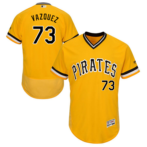 Pirates #73 Felipe Vazquez Gold Flexbase Authentic Collection Stitched Baseball Jersey Pirates #73 Felipe Vazquez Gold Flexbase Authentic Collection Stitched Baseball Jersey