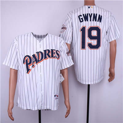 Padres #19 Tony Gwynn White 1991 Turn Back The Clock Jersey Padres #19 Tony Gwynn White 1991 Turn Back The Clock Jersey