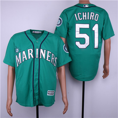 Mariners #51 Ichiro Suzuki Green Cool Base Jersey Mariners #51 Ichiro Suzuki Green Cool Base Jersey