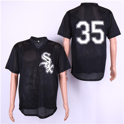 White Sox #35 Frank Thomas Black Mesh Jersey White Sox #35 Frank Thomas Black Mesh Jersey