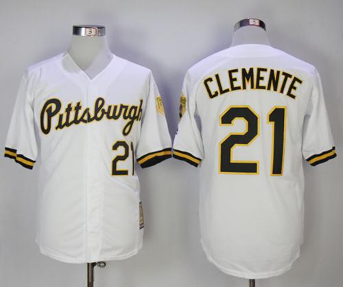 Mitchell And Ness 1990-1997 Pirates #21 Roberto Clemente White Throwback Stitched MLB Jersey Mitchell And Ness 1990-1997 Pirates #21 Roberto Clemente White Throwback Stitched MLB Jersey