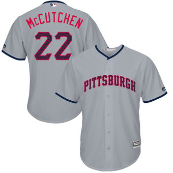 Pittsburgh Pirates Andrew McCutchen Majestic Fashion Stars & Stripes Cool Base Player Jersey - Gray Pittsburgh Pirates Andrew McCutchen Majestic Fashion Stars & Stripes Cool Base Player Jersey - Gray