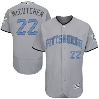 Men's Pittsburgh Pirates Andrew McCutchen Majestic Gray Father's Day FlexBase Jersey Men's Pittsburgh Pirates Andrew McCutchen Majestic Gray Father's Day FlexBase Jersey