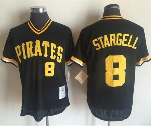 Mitchell and Ness 1982 Pirates #8 Willie Stargell Stitched Black Throwback MLB Jersey Mitchell and Ness 1982 Pirates #8 Willie Stargell Stitched Black Throwback MLB Jersey