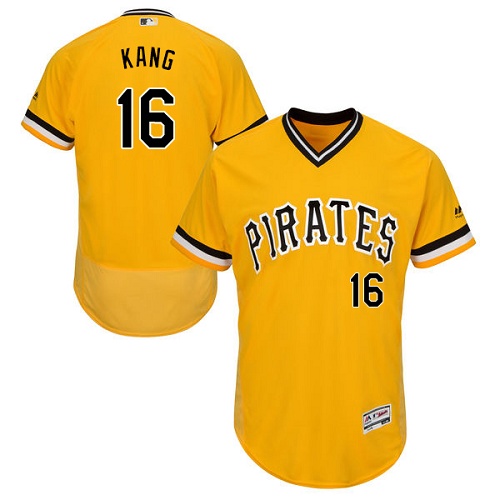 Pirates #16 Jung-ho Kang Gold Flexbase Authentic Collection Cooperstown Stitched MLB Jersey Pirates #16 Jung-ho Kang Gold Flexbase Authentic Collection Cooperstown Stitched MLB Jersey