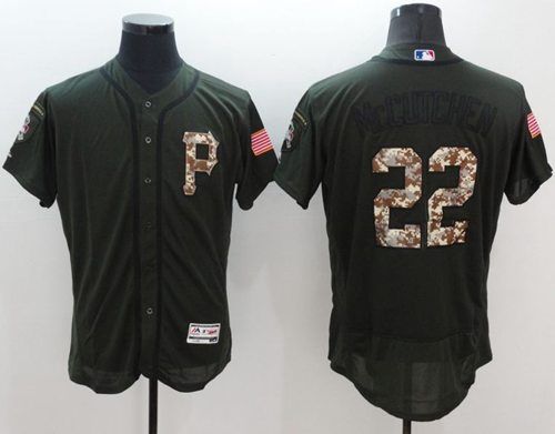 Pirates #22 Andrew McCutchen Green Flexbase Authentic Collection Salute to Service Stitched MLB Jersey Pirates #22 Andrew McCutchen Green Flexbase Authentic Collection Salute to Service Stitched MLB Jersey