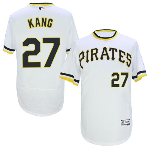 Pirates #27 Jung-ho Kang White Flexbase Authentic Collection Cooperstown Stitched MLB Jersey Pirates #27 Jung-ho Kang White Flexbase Authentic Collection Cooperstown Stitched MLB Jersey
