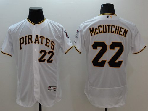 Pirates #22 Andrew McCutchen White Flexbase Authentic Collection Stitched MLB Jersey Pirates #22 Andrew McCutchen White Flexbase Authentic Collection Stitched MLB Jersey