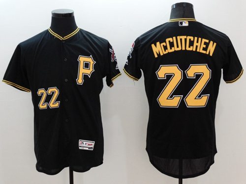 Pirates #22 Andrew McCutchen Black Flexbase Authentic Collection Stitched MLB Jersey Pirates #22 Andrew McCutchen Black Flexbase Authentic Collection Stitched MLB Jersey
