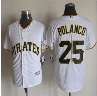 Pittsburgh Pirates #25 Gregory Polanco White New Cool Base Stitched Baseball Jersey Pittsburgh Pirates #25 Gregory Polanco White New Cool Base Stitched Baseball Jersey