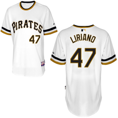 Pittsburgh Pirates #47Francisco Liriano Authentic Andrew McCutchen Alternate White Jersey Pittsburgh Pirates #47Francisco Liriano Authentic Andrew McCutchen Alternate White Jersey