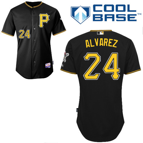 Pittsburgh Pirates #24 Pedro Alvarez Authentic Andrew McCutchen Alternate black Jersey Pittsburgh Pirates #24 Pedro Alvarez Authentic Andrew McCutchen Alternate black Jersey