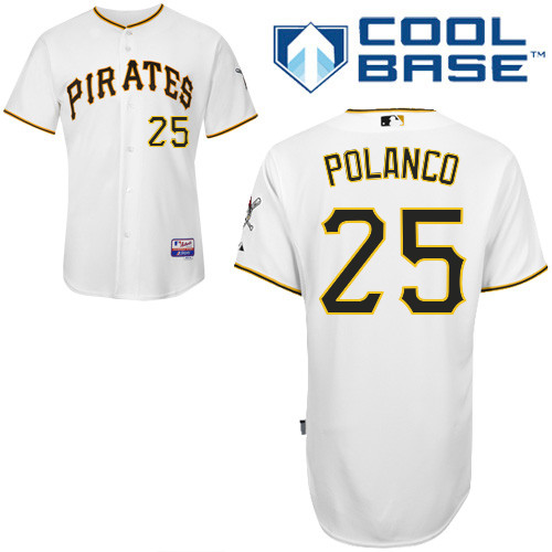 Pittsburgh Pirates #25Gregory Polanco Authentic Andrew McCutchen Home White Jersey Pittsburgh Pirates #25Gregory Polanco Authentic Andrew McCutchen Home White Jersey
